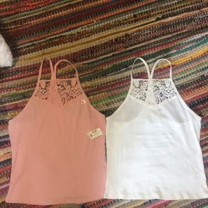 Racerback Knit and Lace Tank Top Bundle